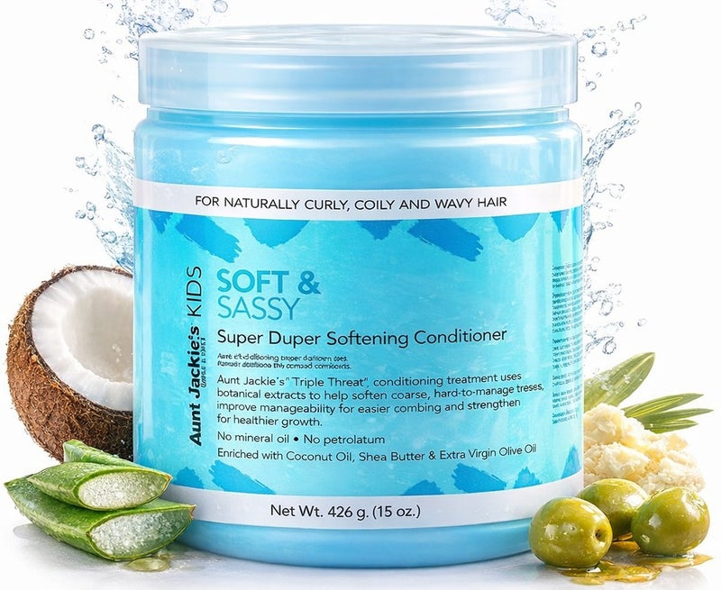 Aunt Jackie's Kids Soft & Sassy Super Duper Softening Conditioner – 426g - Image 1